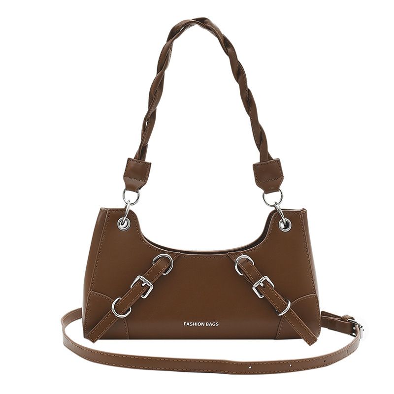 Manufacturers Wholesale 2023 New Underarm Women's Bag Solid Color Fashion texture shoulder bag niche design portable Messenger bag_voghion.com