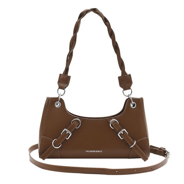 Manufacturers Wholesale 2023 New Underarm Women's Bag Solid Color Fashion texture shoulder bag niche design portable Messenger bag_voghion.com