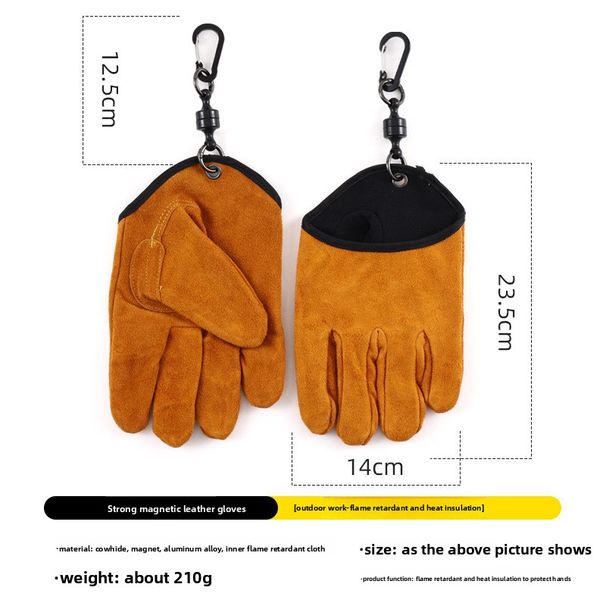 Outdoor Camping Flame Retardant Heat Insulation Anti-scald Thickened Wear-resistant Cowhide High Temperature Resistant_voghion.com