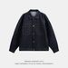Men's Clothing Men's Autumn Loose Silhouette Denim Jacket With Bright Stitching Design, Casual Double Pockets, Fashionable Casual Wear_voghion.com