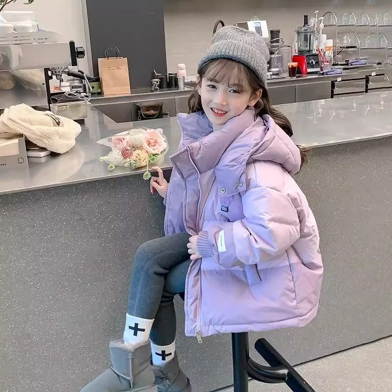 Warmer Mädchen-Wintermantel mit Mickey-Design – Pufferjacke aus dickem Polyester für große Kinder (ab 8 Jahren), Oberbekleidung mit Kapuze für kaltes Wetter_voghion.com