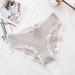 Intimo Slip in cotone Mutandine da donna senza montatura in pizzo a vita bassa_voghion.com