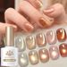 Nail Glue New Style Book Of Songs Cat's Eye Nail Polish Net Celebrity Ice Crystal Water Light Glass Bead Cat's Eye Glue_voghion.com