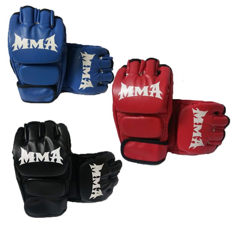 Halbfinger-Boxhandschuhe, MMA-Handschuhe für Erwachsene, Sanda-Handschuhe, verdickte Thai-Boxhandschuhe, Boxsäcke, professionelle Boxhandschuhe_voghion.com