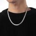 Titanium Steel Men's Embossed Cuban Necklace Hip-Hop Non-Fading High-End Clavicle Simple Sweater Chain_voghion.com