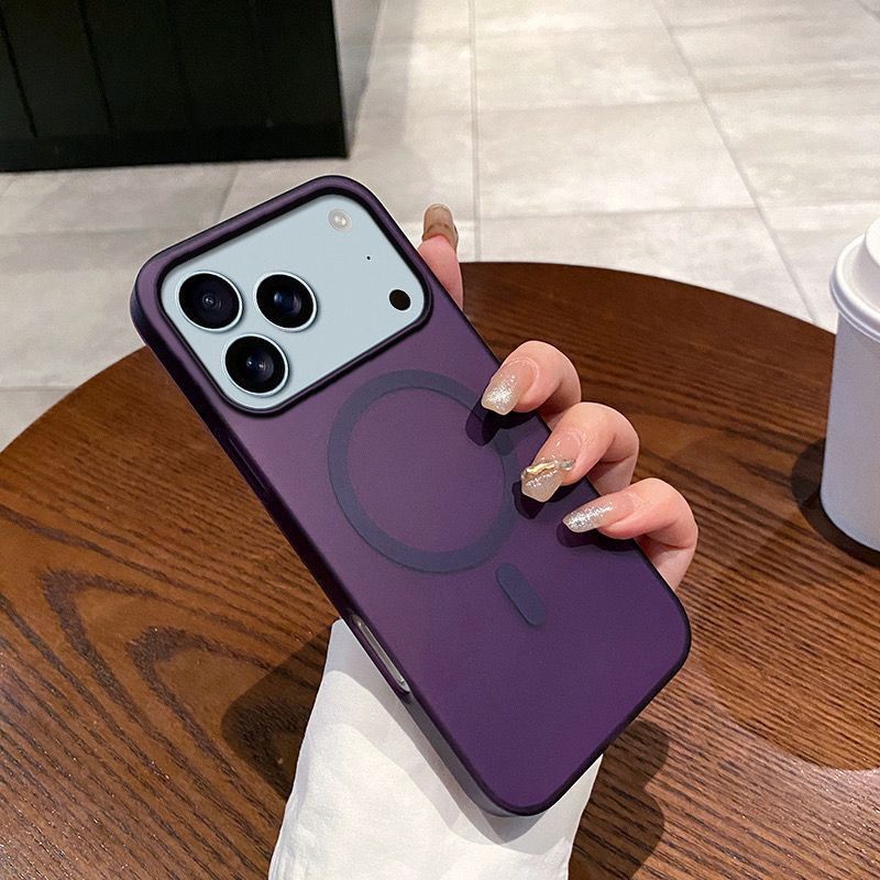 Advanced Ice Mist Magnetic Charging Protective Phone Case For IPhone17 16 15 14 13 12 Pro Max Large Hole For Apple 17 Ultra-thin All-inclusive Hard_voghion.com