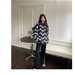 Haruku Black Striped Sweater Women Korean Style Vintage Oversize Pullover Knit Tops Female Kpop Streetwear Jerseys_voghion.com