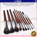 FINDCOLOR Set di pennelli per trucco classico marrone da 10 pezzi, regalo per uso domestico_voghion.com