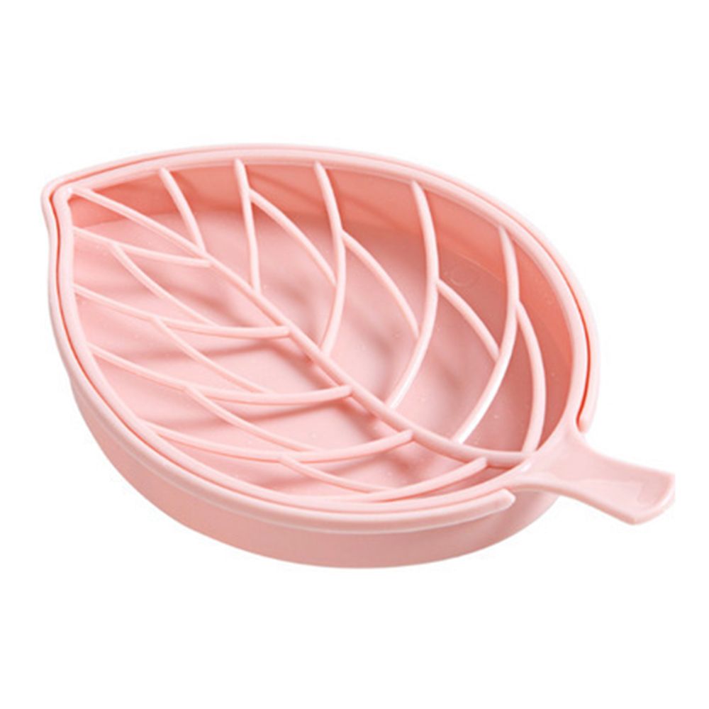 11Pcs Double Layer Leaf Shape Soap Holder Case Bath Dish Plastic Bathroom Storage Accessories_voghion.com