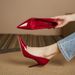 97035-1 Stiletto French Style Shallow Mouth New Simple Pointed Toe Versatile High Heels For Women_voghion.com