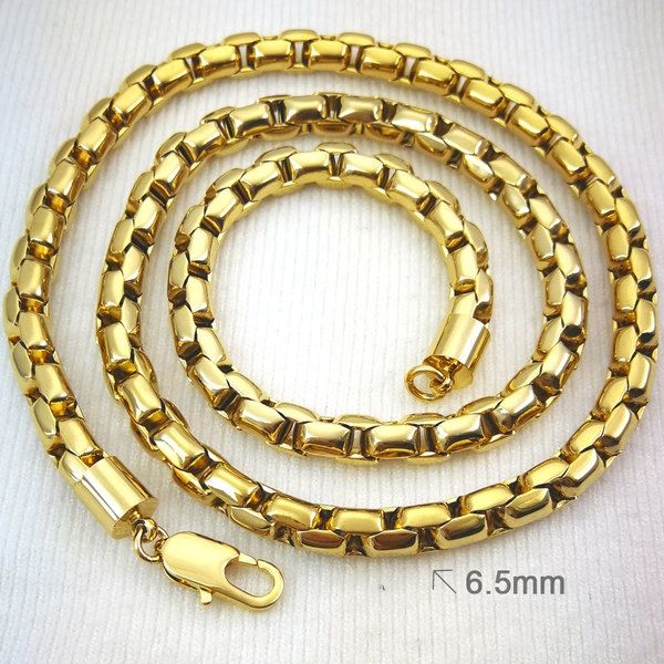 Hip Pop vaakumplating meeste 6,5 mm paksune ketiga kaelakee_voghion.com