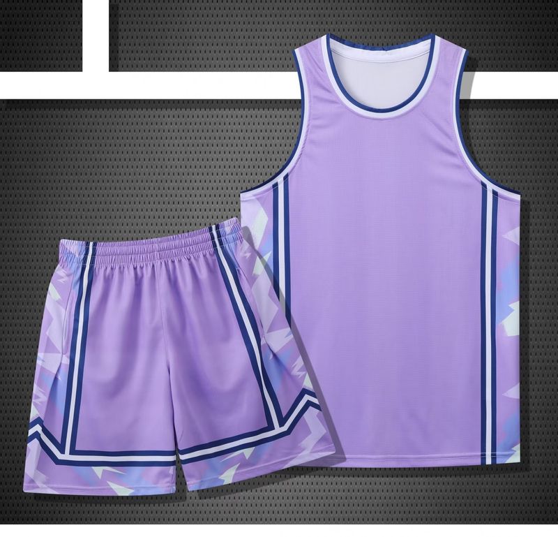 New Basketball Suit Set for Men's Printed Sweat-absorbing and Breathable Student Sports Games jerseys League team_voghion.com