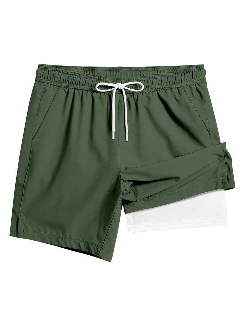 Vêtements pour hommes, pantalons pour hommes, vêtements d'extérieur à la mode, shorts imprimés en 3D, pantalons de plage amples à double couche et à séchage rapide_voghion.com