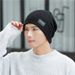 Autumn Winter New Men's Striped Knitted Wool Headband with Plush and Warm Outdoor Cycling Pullover Hat_voghion.com