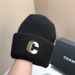 Capelli di coniglio invernale lavorato a maglia semplice piccola lettera profumata cappello pullover di marca di moda orecchio caldo ispessito_voghion.com