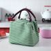 Striped Bento Bag, Thermal Insulation Bag, Oxford Cloth Waterproof Large Picnic Bag._voghion.com