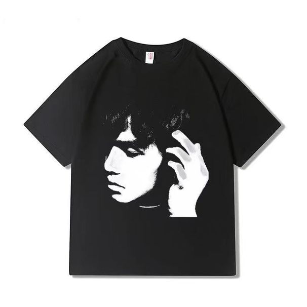 Jay Chou Gleich bedrucktes Herrenmode-T-Shirt im amerikanischen Stil DRD Loose Kurzarm-Sommerkleidung_voghion.com