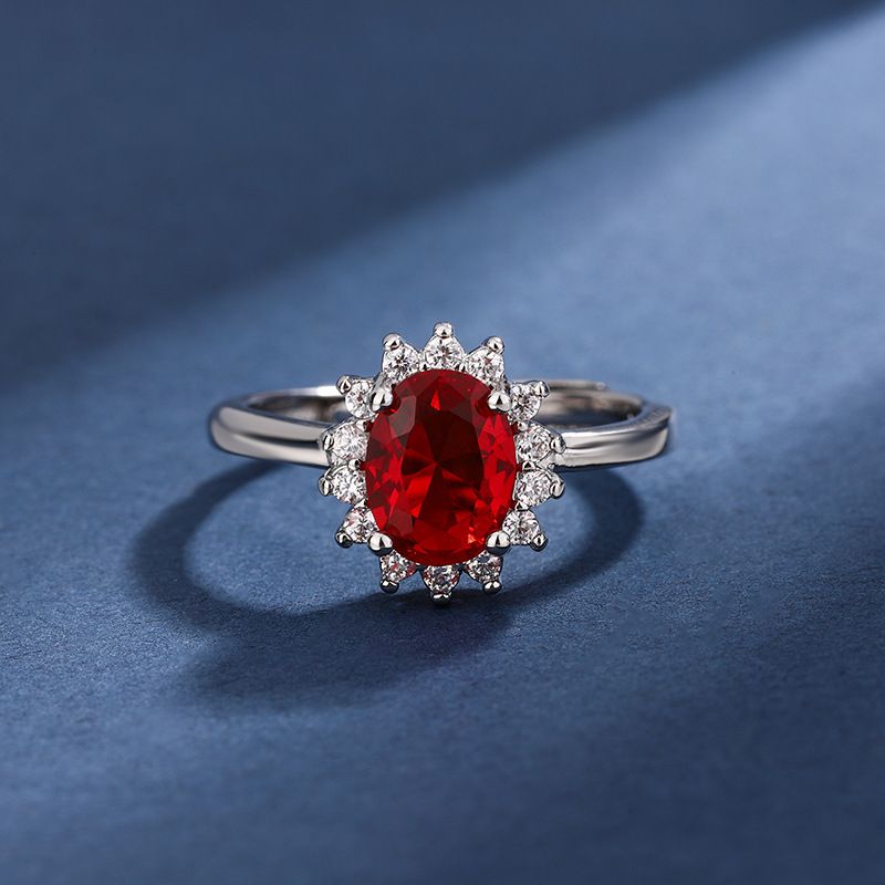 Blau Rot Gelb Grün Lila Weiß Zirkon Königin Krone Halskette Set Ring Ohrring Anhänger Weiblich_voghion.com