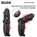 Taladro atornillador inalámbrico Hilda de 21 V con batería de litio, 1350 RPM, par de 25 Nm, 6 modelos variables (incluye 1/2 batería y accesorios)_voghion.com