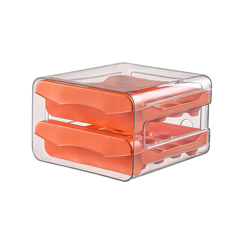 2-Tier Slide-Out Egg Storage Container - 32-Cell Clear Pet Refrigerator Organizer (Stackable Egg Tray Freshness Protection)​_voghion.com