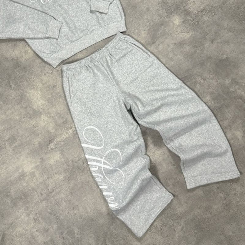 Unisex Casual Streetwear Set - Oversized Hoodie With Letter Print & Straight Leg Joggers (Grey Urban Outfit) S-XL​_voghion.com