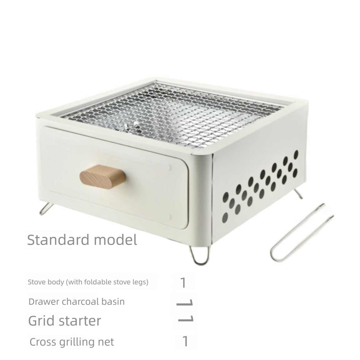 Barbecue a carbone quadrato - Braciere portatile per esterni, per campeggio in giardino e preparazione del tè_voghion.com