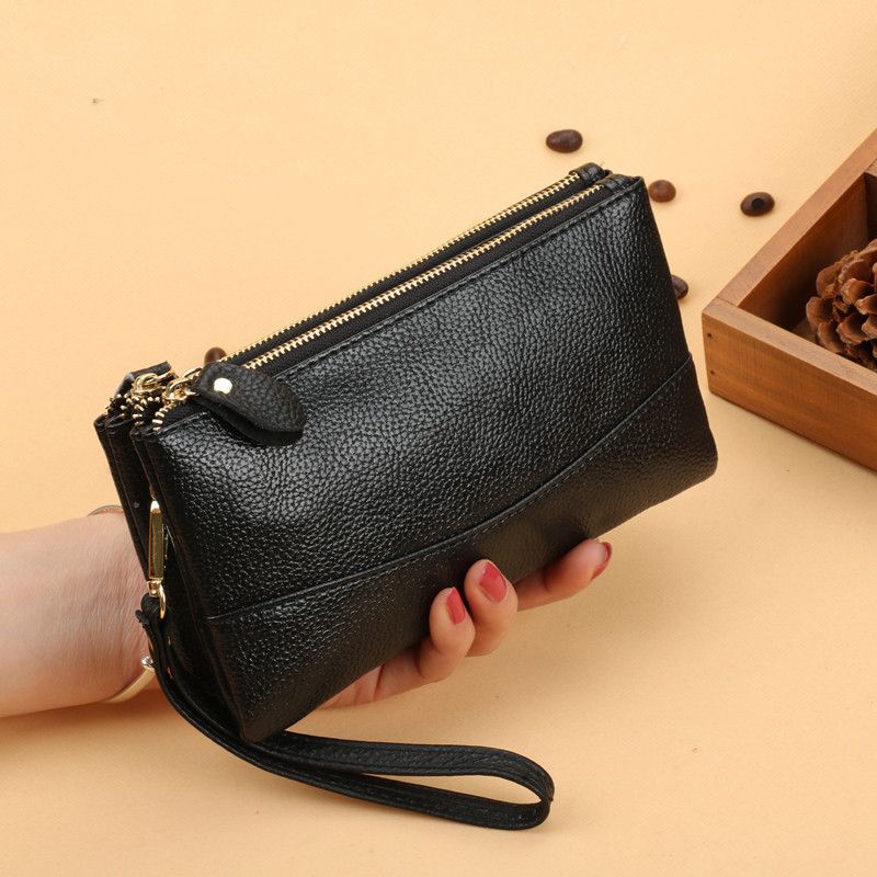 Neue modische Handtasche für Damen mit langem Reißverschluss, große Kapazität, doppellagig, multifunktionale Telefontasche, Zero Wallet_voghion.com