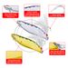 6#Blood Sequin Feather Freshwater Mouth White Strip Bait Metal Fishing Lure Blood Groove Hook Design_voghion.com