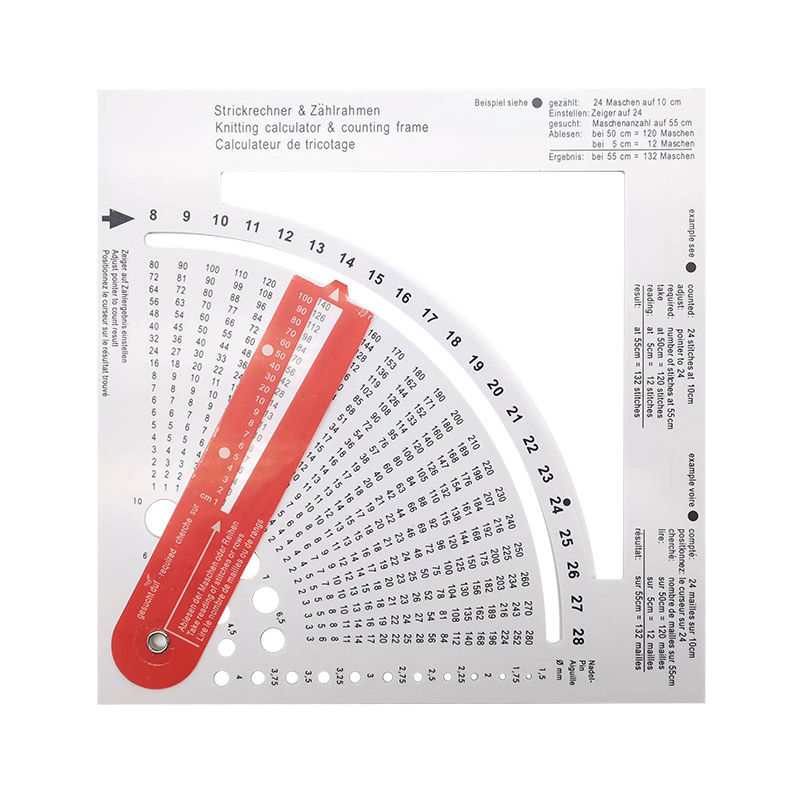 1Pcs Density Rotary Tape Measuretool Knitting Calculator Knitting Density Counter Knitting Tape Measure Tool_voghion.com