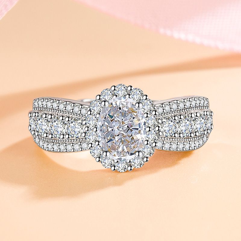 Klassischer Full Sky Star Luxus Großer Zirkon für Frauen Paar Verlobungsring Ins_voghion.com
