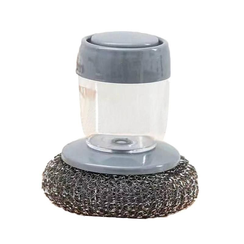 Dispenser di sapone da cucina Strumento per lavare i piatti Spazzola Facile da usare Scrubber Strumento per lavare e pulire Dispenser di sapone Spazzola Strumento per la pulizia della cucina_voghion.com