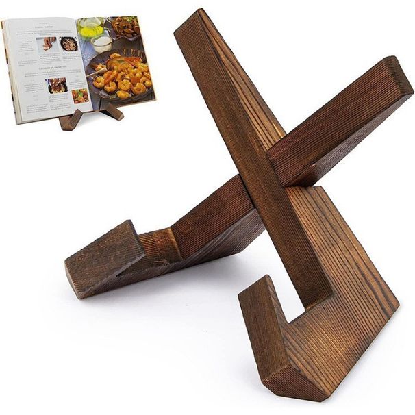 Restaurant Home Holder Kitchen Menu Display Stand Hanging Study Desk Reading Wooden Bookend_voghion.com