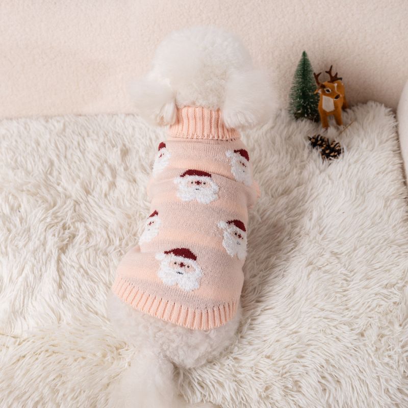 2024 Novo Cão Gato Quente Roupas Casuais Suéter de Natal_voghion.com