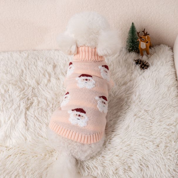 2024 Novo Cão Gato Quente Roupas Casuais Suéter de Natal_voghion.com