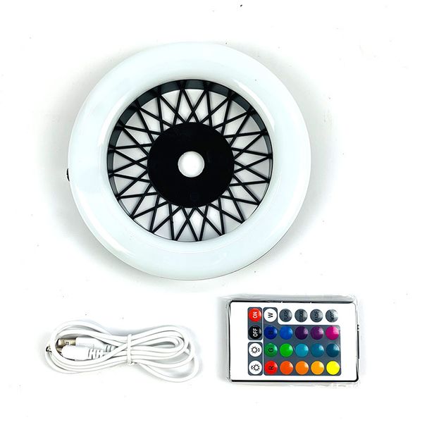 Lampada ad anello LED colorata RGB con vassoio in rete con telecomando Sheesha Cachimba Decora per feste/club/bar_voghion.com