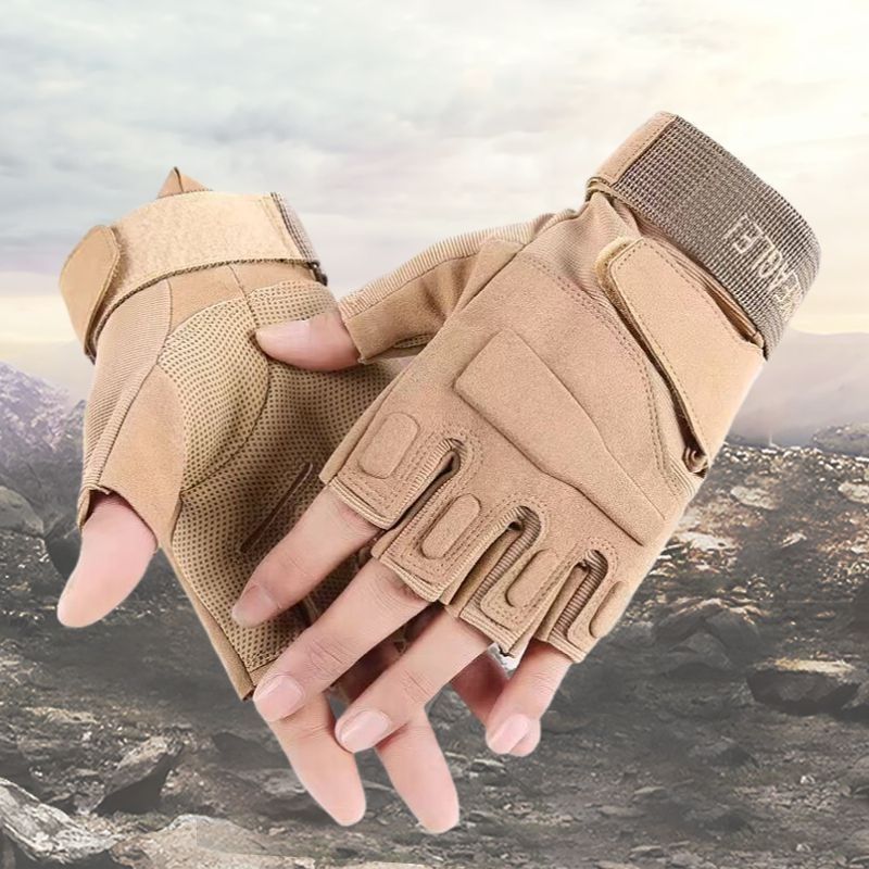 【Zacht en duurzaam】 Navy SEAL Tactical Handschoenen Black Hawk Half Finger Ademend Buitensporten Antislip Slijtvast_voghion.com