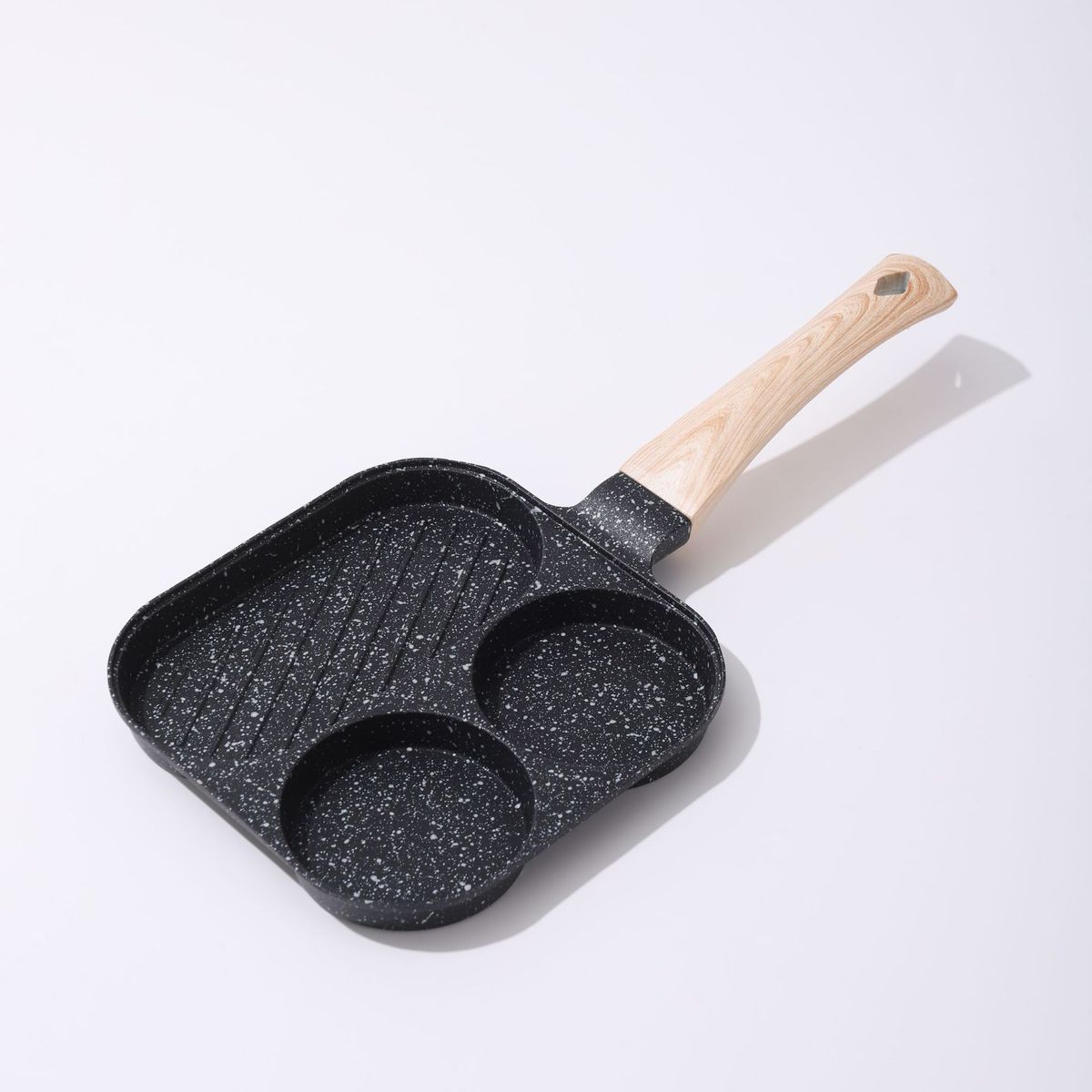 Maifan Stone Covered Multi-Hole Household Non-Stick Breakfast Frying Burger Mini Pan_voghion.com