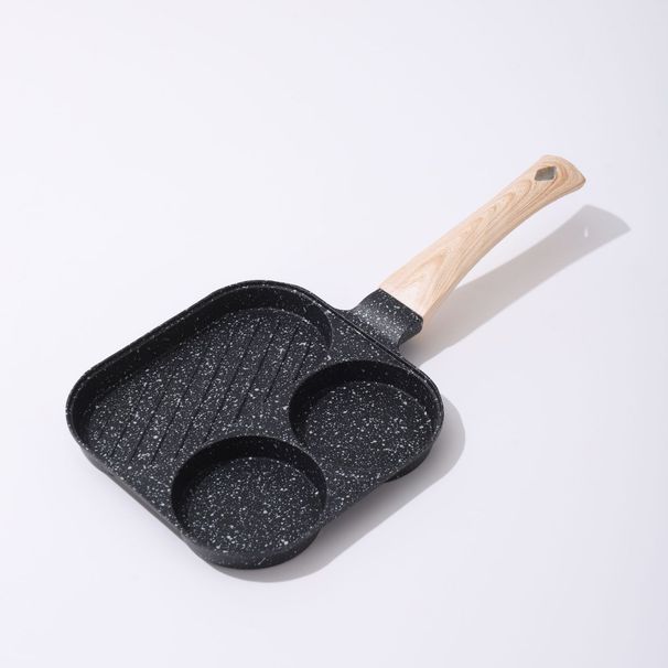 Maifan Stone Covered Multi-Hole Household Non-Stick Breakfast Frying Burger Mini Pan_voghion.com