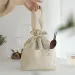 Brushed Canvas Insulated Lunch Bag Thick Aluminum Foil Box Cooler Handbag Picnic Food Dinner Container 250318l_voghion.com