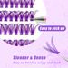 Segmented false eyelashes Large capacity natural single cluster self-grafted purple hair eyelashes_voghion.com