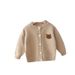 Cartoon Bear Knit Cardigan – Soft Cotton Sweater Coat For Boys & Girls – Lightweight Spring/Autumn Layering_voghion.com
