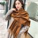 24 Autumn/Winter Solid Color  Scarf Women's Versatile Super Soft Shawl Cashmere Neck Gift_voghion.com