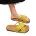 2025 Summer New Style One-Strap Cross Breathable Outdoor Open-Toe Vacation Lazy Beach Slippers_voghion.com