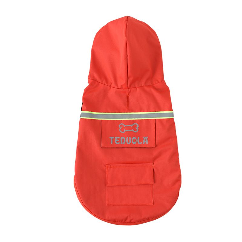 New Pet Clothing, Dog Reflective Raincoat Pocket Design, Waterproof Two Legged Clothing_voghion.com