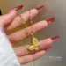 Collane con ciondolo in cristallo CZ giallo, a forma di farfalla, girocollo, in zirconia, in acciaio inossidabile, gioielli da donna, regali di nozze per_voghion.com