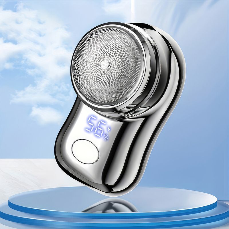 Mini rasoir électrique portable pour hommes, rechargeable par USB, tondeuse à barbe de voyage_voghion.com