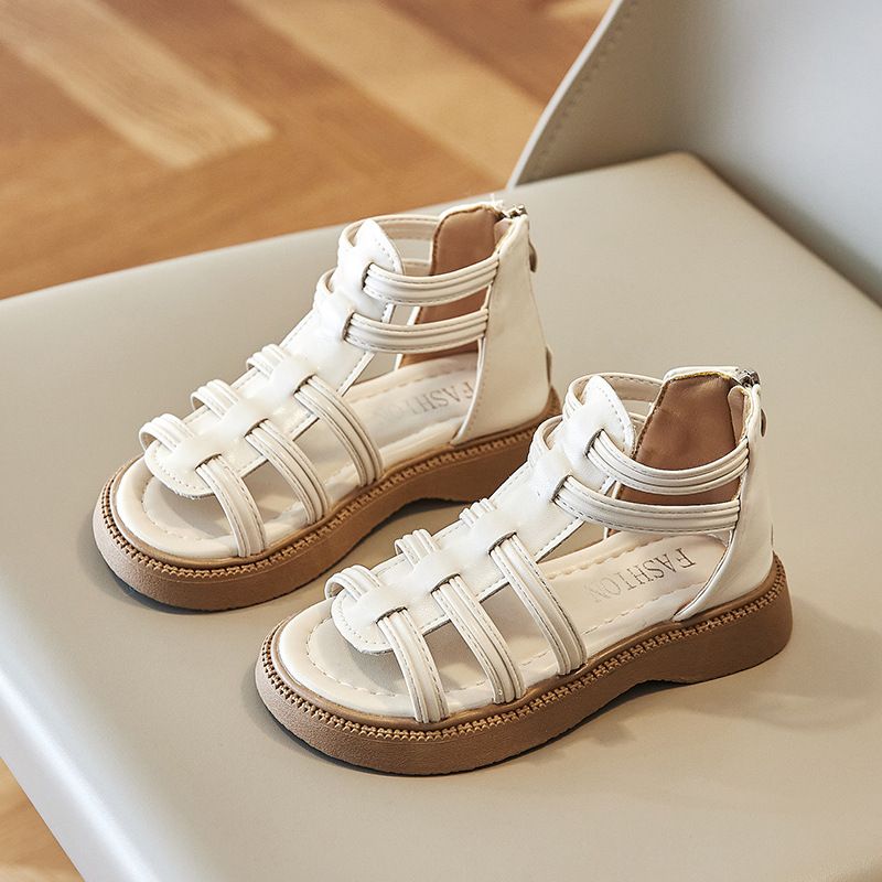 Sandals Fashionable Soft Sole 2023 New Little Princess Shoes, Big Girl Summer Roman Sandals, Girls' Shoes_voghion.com