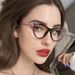 Nieuwe Cat Eye Blue Light Blocking voor dames, modieuze splicing pigment afslankende trendy brilmontuur zonder sterkte_voghion.com