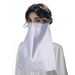 Solid Color Women's Headscarf - Breathable Sun Protection Face Towel (Dubai & Türkiye Style, Lightweight & Versatile)_voghion.com