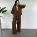 Spring New Fashionable Elegant Women's Outfit Casual Versatile Cardigan And Long Pants Two-Piece Set_voghion.com